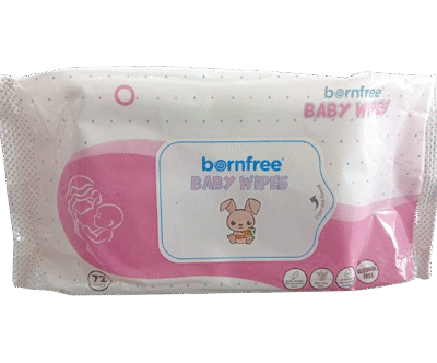 Bornfree Baby Wipes 72 Wipes