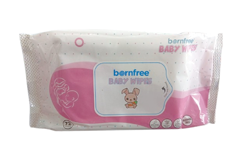 Bornfree Baby Wipes 72 Wipes