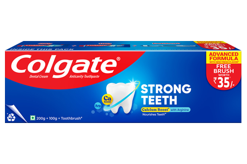 Colgate Strong Teeth Anticavity Toothpaste 200g+100g+Toothbrush