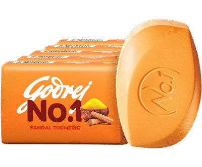 Godrej No.1 Sandal Turmeric Bathing Soap Bar (5 Unit x100gm=500g)