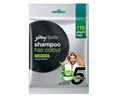 Godrej Selfie Shampoo Hair Colour Short Hair 5Minutes 18ml