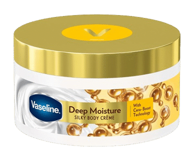 Vaseline Deep Moisture Silky Body Creme, 180 g. With Cera-Boost Technology for Silky Smooth Skin