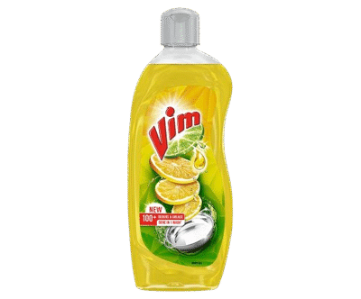 Vim Dishwash Liquid Gel Lemon, With Lemon Fragrance, Leaves No Residue, Grease Cleaner For All Utensils, 500 ml Bottle