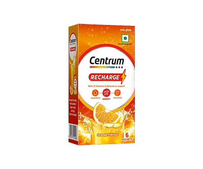 Centrum Recharge Orange Flavour Instant Energy Mix, 30 g (6 Sachets x 5 g each)