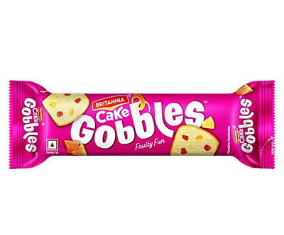 Britannia Cake Gobbles Fruity Fun 28g