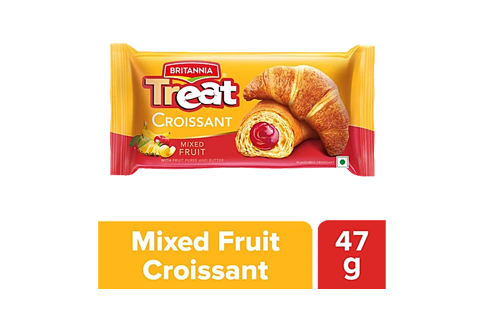Britannia Treat Croissant Mixed Fruit with Fruit puree and Butter 47g