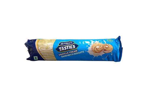 McVities Tasties Vanilla Cream Sandwich Biscuits 100g