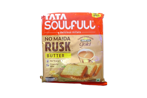 Tata Rusk Butter | No Maida, no Trans Fat, Crunchy Bite 183g