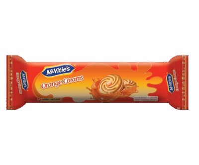 McVities Tasties Orange Cream Sandwich Biscuits 100g