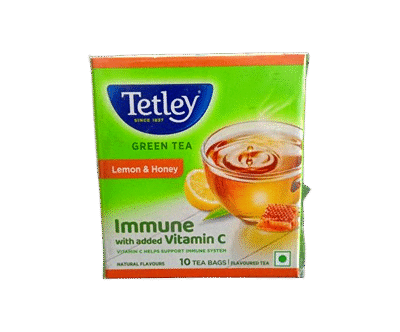 Tetley Green Tea - Lemon & Honey- Immune with added Vitamin C - 10 Tea Bags