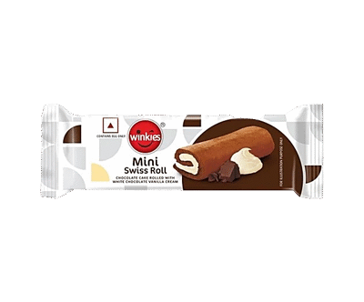 Winkies Mini Swiss Roll | Choco Cake Rolled With White Choco Vanilla Cream 25g