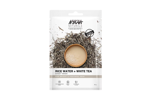 Nykaa Naturals, Skin Scerets  ( Rice Water + Whith Tea ) Sheet Mask